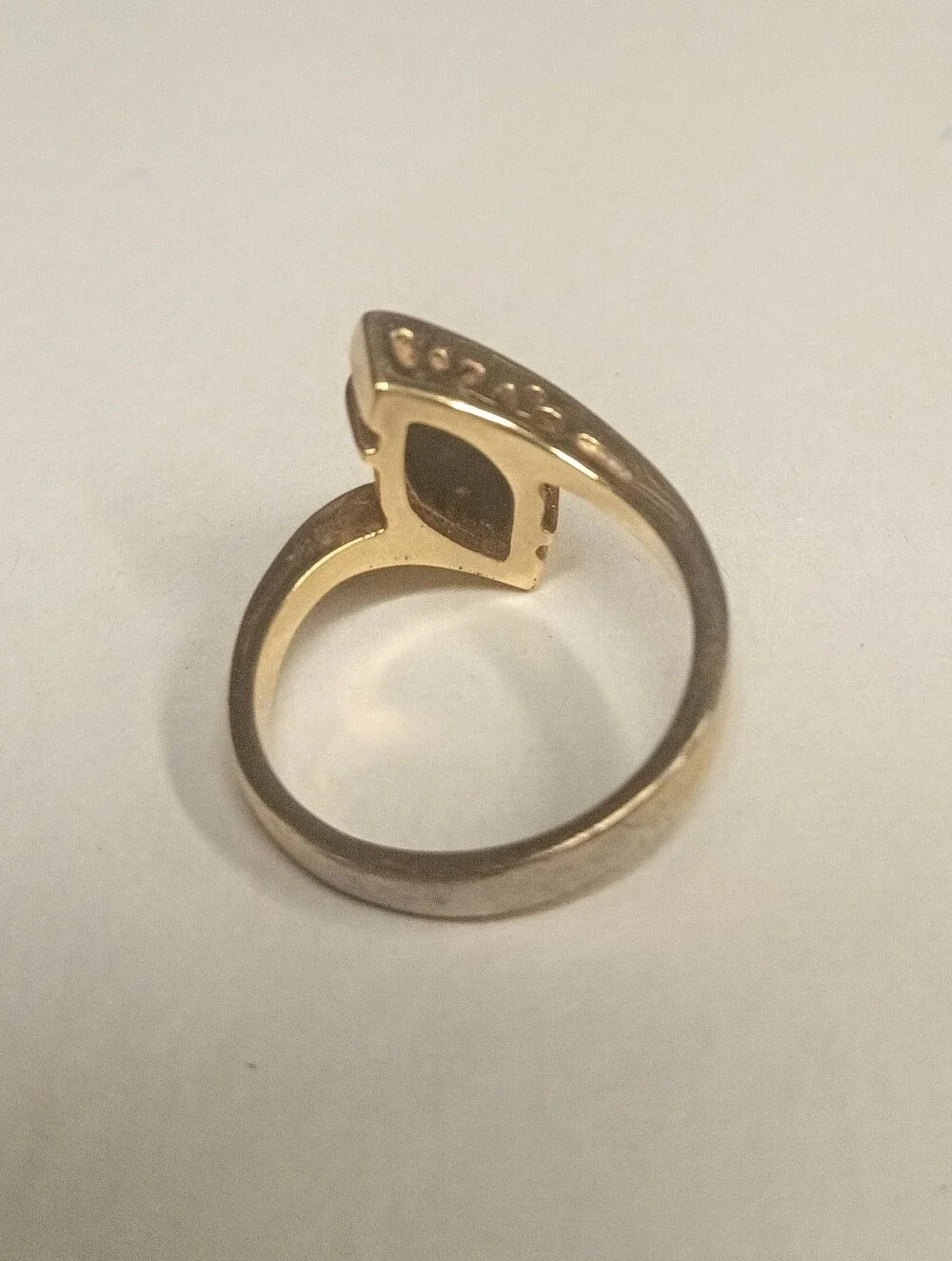 Vintage SETA 14K Gold Plated Tiger's Eye Cocktail Ring Size 9 Excellent